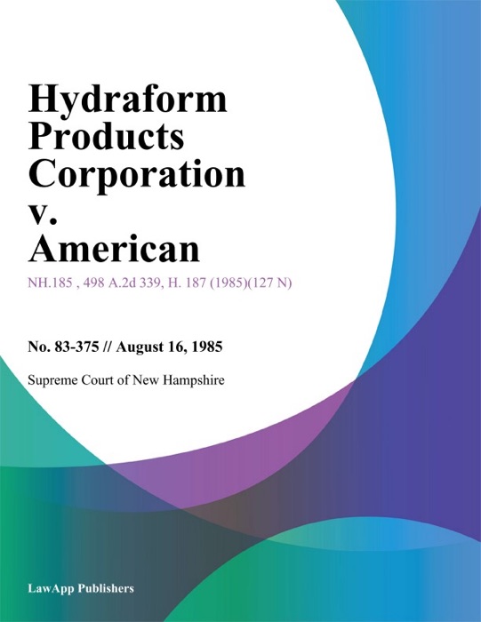 Hydraform Products Corporation v. American