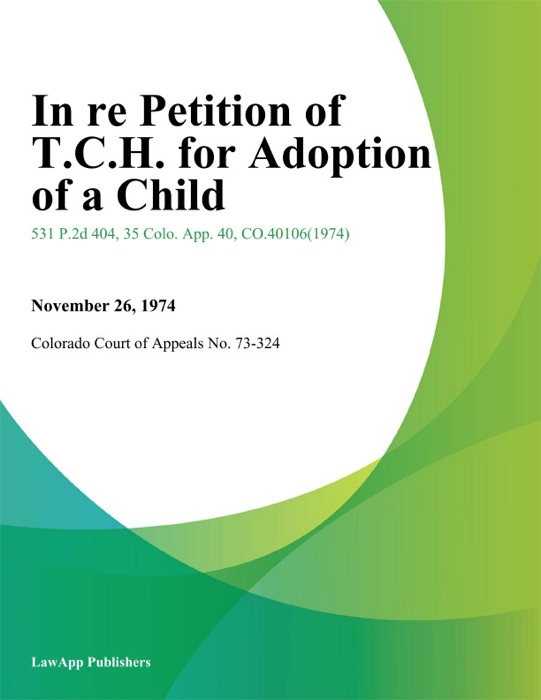 In Re Petition of T.C.H. for Adoption of a Child