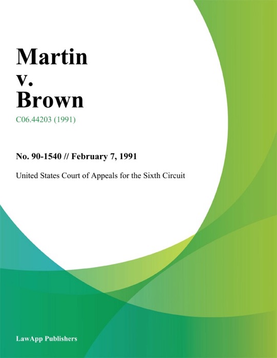 Martin v. Brown
