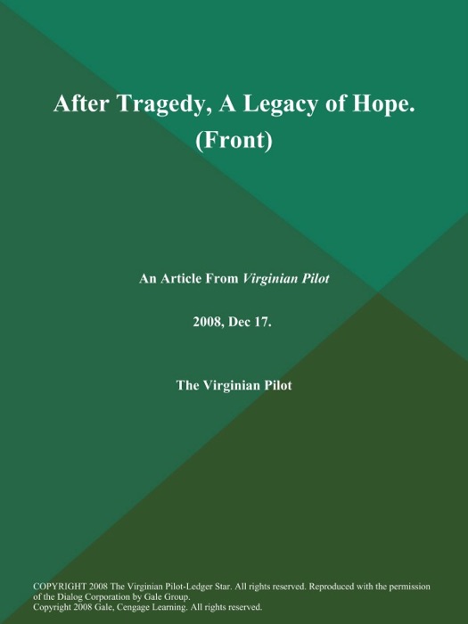 After Tragedy, A Legacy of Hope (Front)