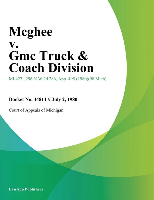 Mcghee v. Gmc Truck & Coach Division
