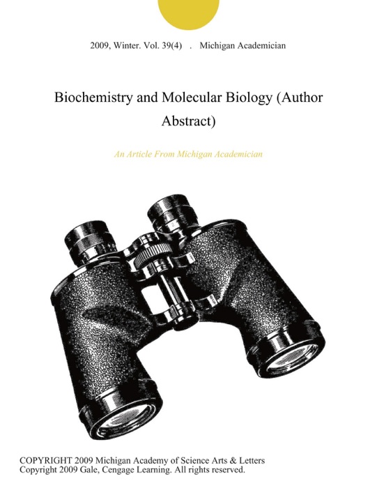 Biochemistry and Molecular Biology (Author Abstract)