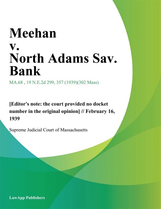 Meehan v. North Adams Sav. Bank