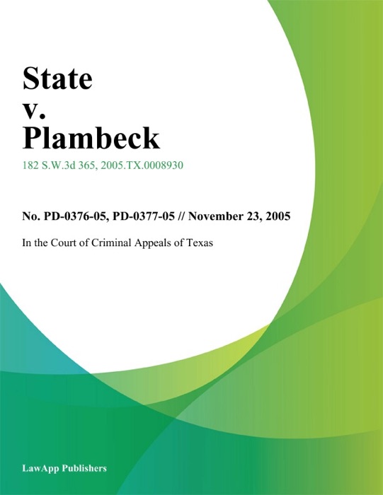 State v. Plambeck