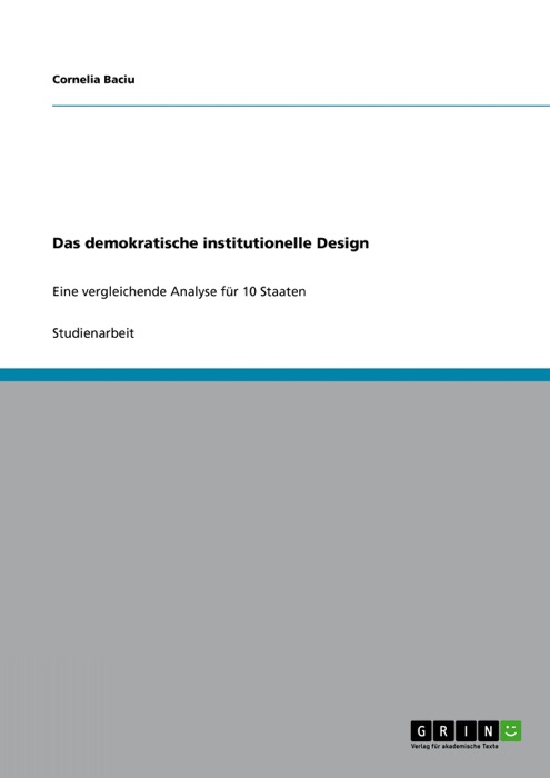 Das demokratische institutionelle Design