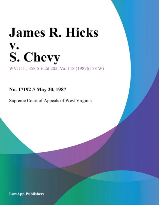 James R. Hicks v. S. Chevy