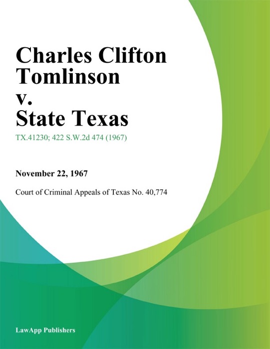 Charles Clifton Tomlinson v. State Texas