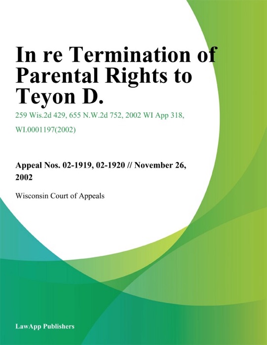 In Re Termination Of Parental Rights To Teyon D.