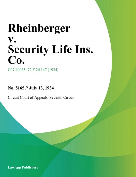 Rheinberger v. Security Life Ins. Co.