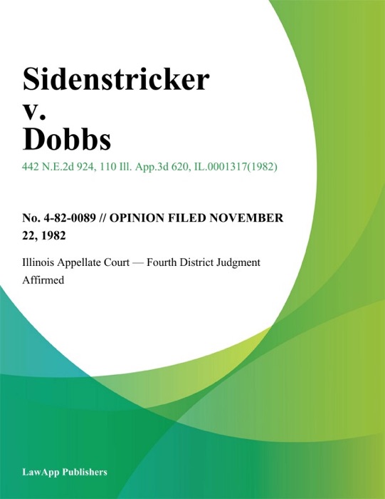 Sidenstricker v. Dobbs