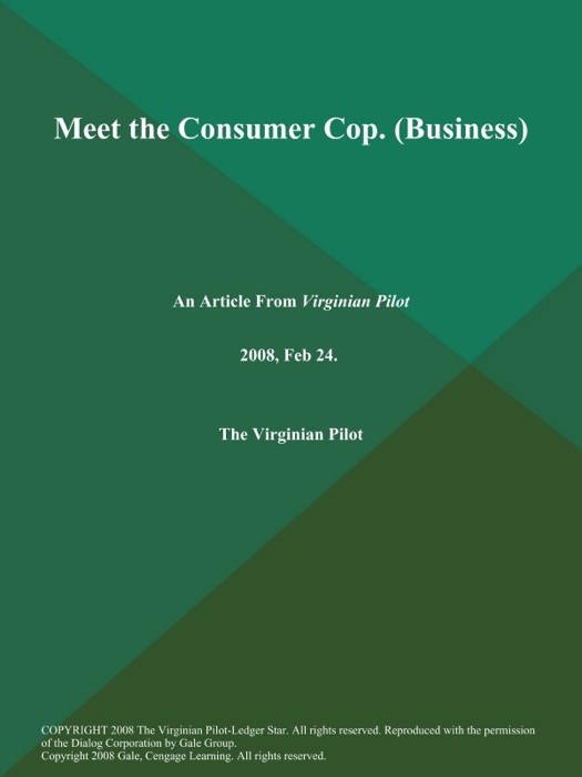 Meet the Consumer Cop (Business)