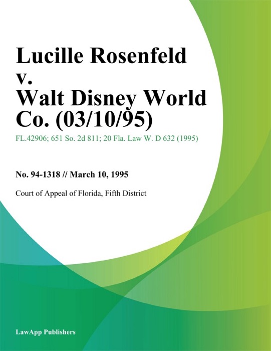 Lucille Rosenfeld v. Walt Disney World Co.