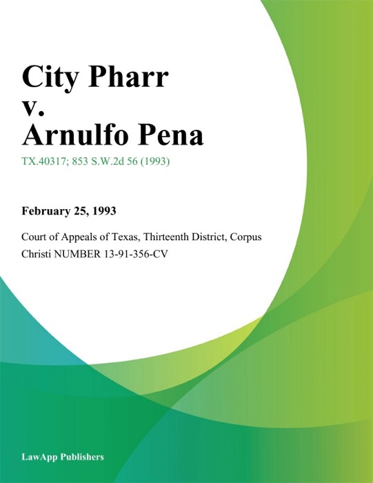 City Pharr v. Arnulfo Pena