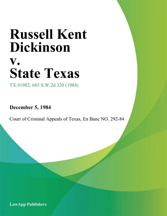 Russell Kent Dickinson v. State Texas