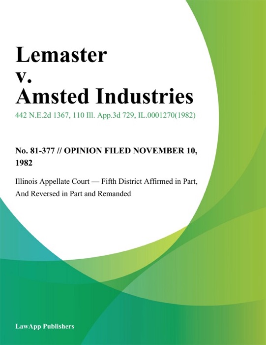 Lemaster v. Amsted Industries