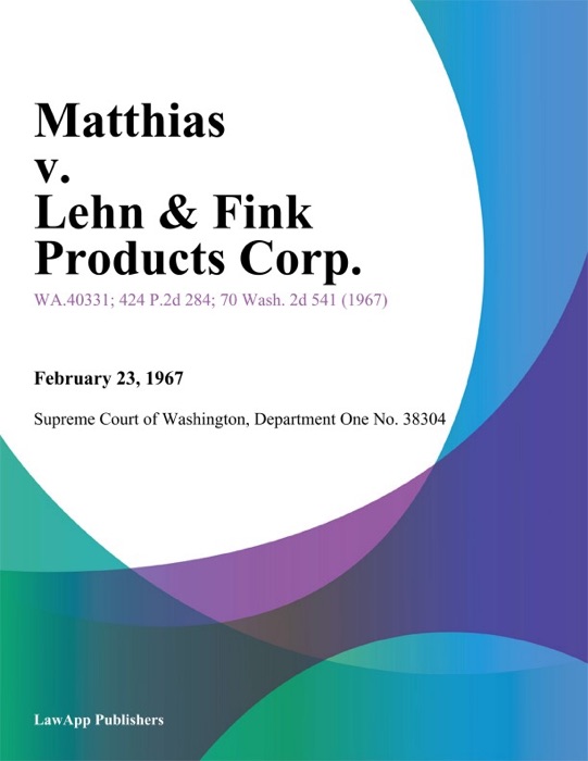 Matthias V. Lehn & Fink Products Corp.