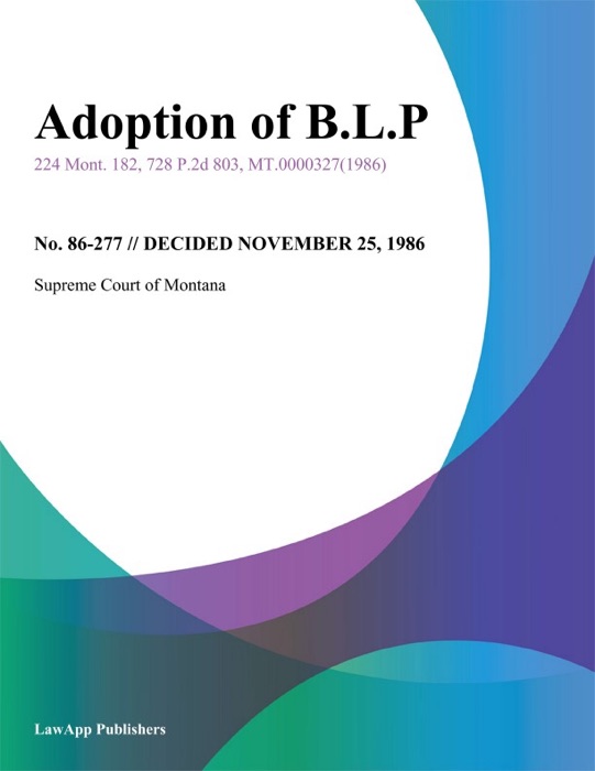 Adoption of B.L.P.
