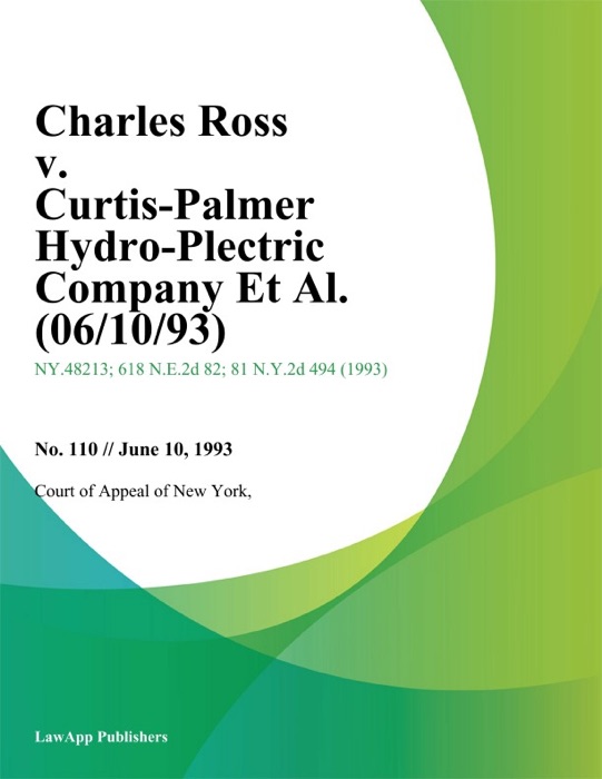Charles Ross v. Curtis-Palmer Hydro-Electric Company Et Al.
