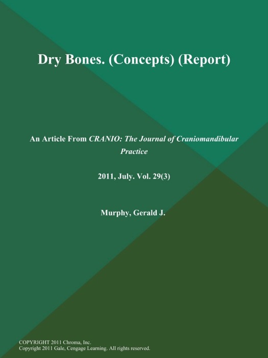 Dry Bones (Concepts) (Report)