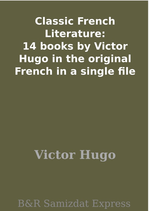 Classic French Literature: 14 books by Victor Hugo in the original French in a single file