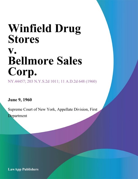 Winfield Drug Stores v. Bellmore Sales Corp.