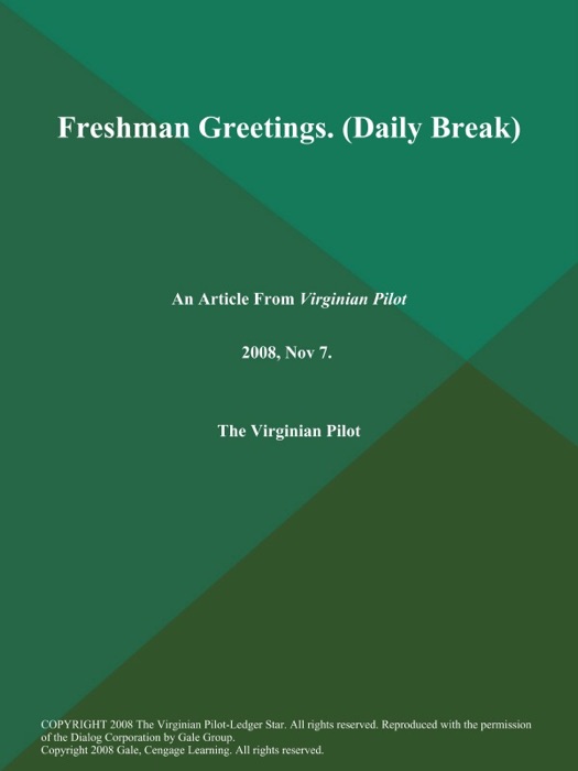 Freshman Greetings (Daily Break)