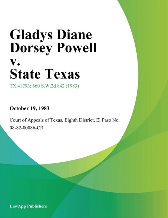 Gladys Diane Dorsey Powell v. State Texas