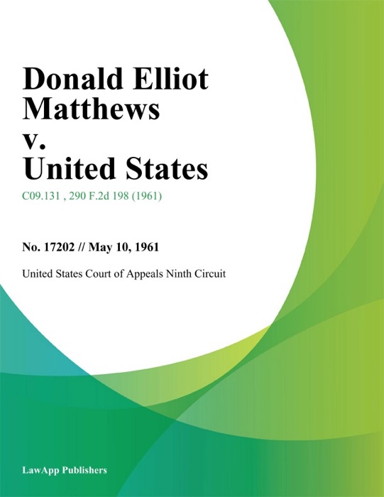 Donald Elliot Matthews v. United States