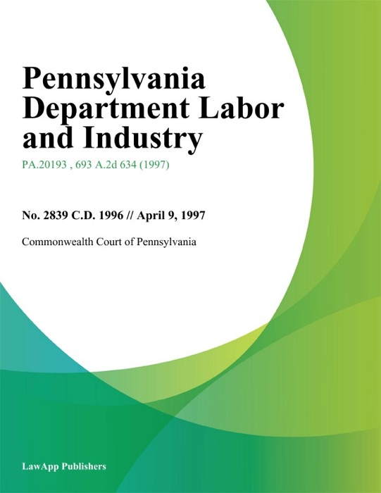 Pennsylvania Department Labor and Industry