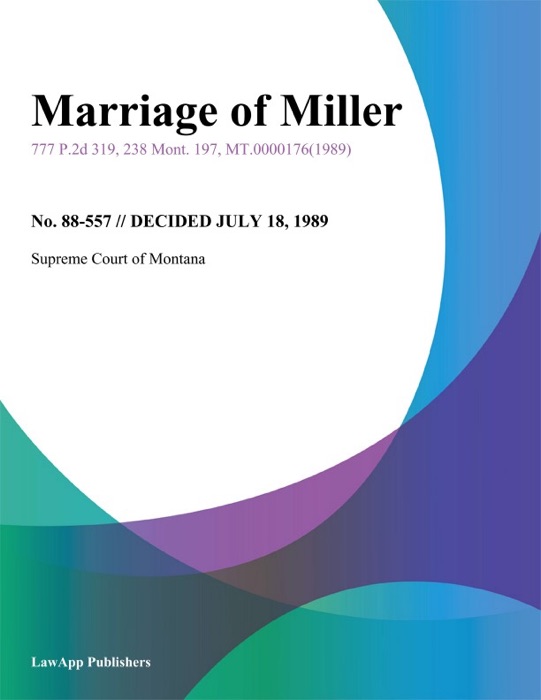 Marriage of Miller