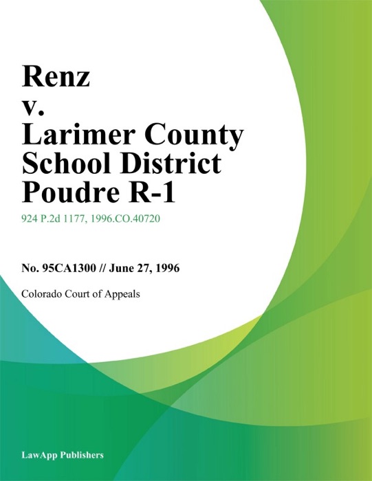 Renz V. Larimer County School District Poudre R-1