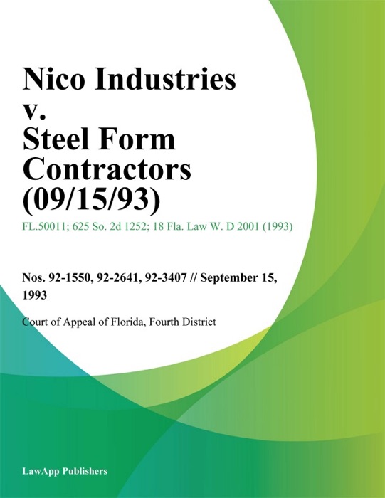 Nico Industries v. Steel Form Contractors