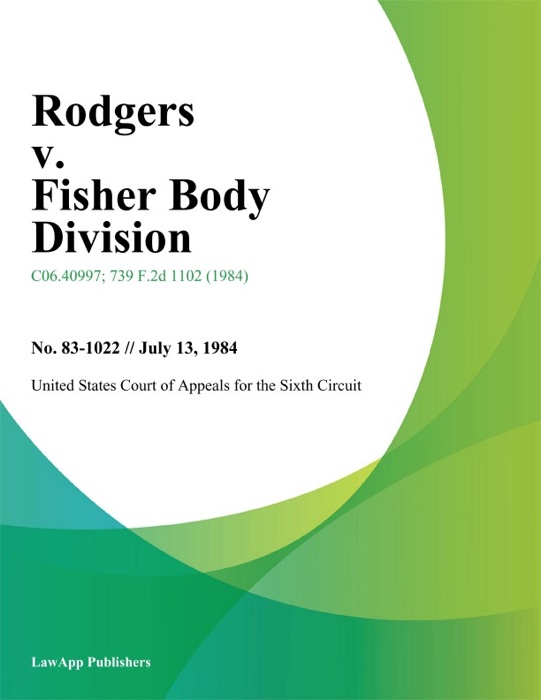 Rodgers V. Fisher Body Division