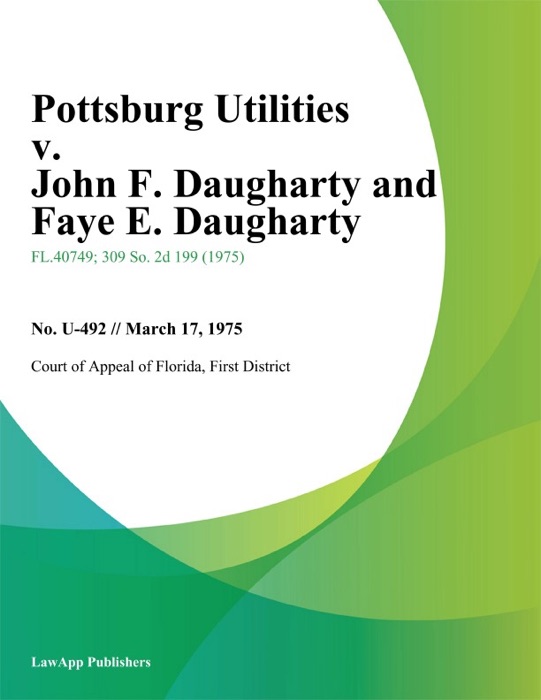 Pottsburg Utilities v. John F. Daugharty and Faye E. Daugharty