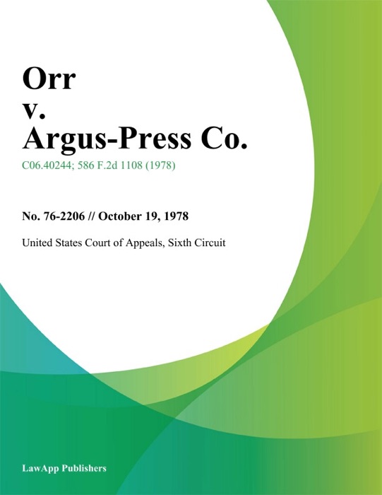 Orr v. Argus-Press Co.