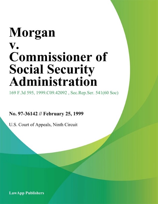 Morgan V. Commissioner Of Social Security Administration