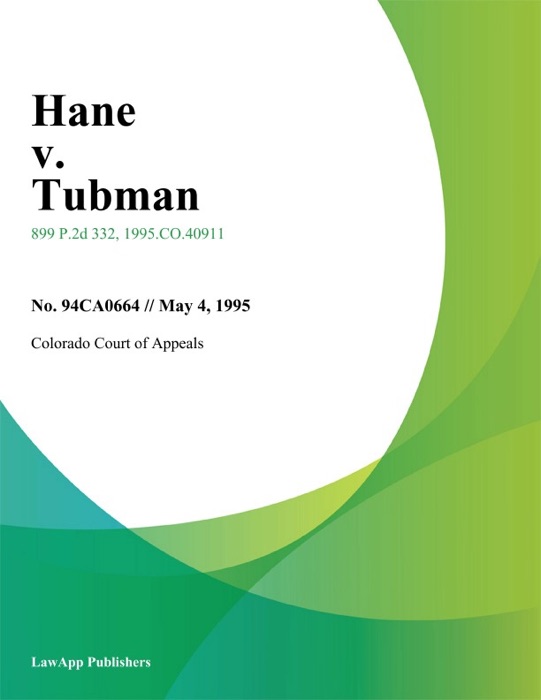 Hane V. Tubman