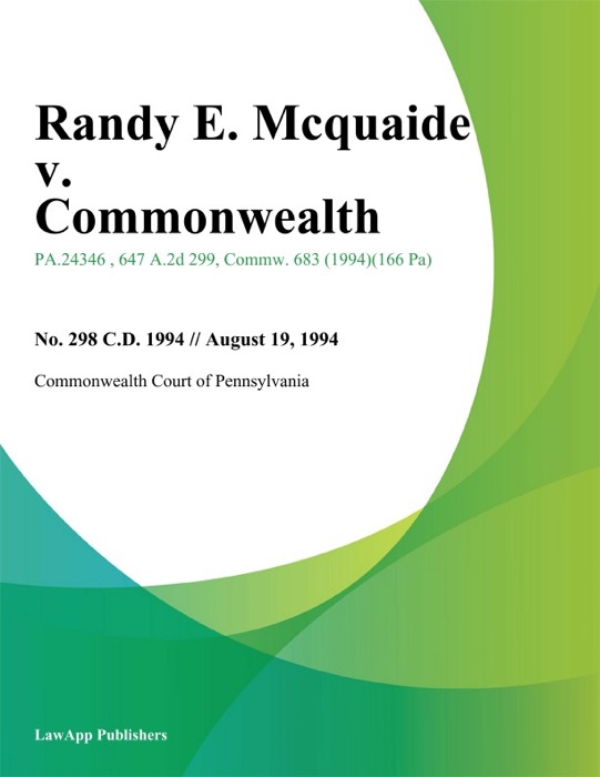 Randy E. Mcquaide v. Commonwealth