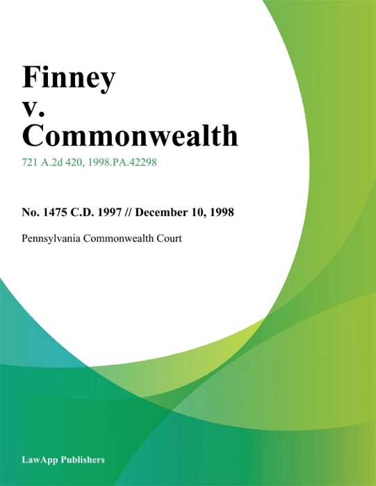 Finney V. Commonwealth