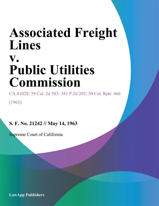 Associated Freight Lines v. Public Utilities Commission