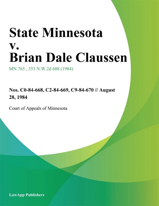 State Minnesota v. Brian Dale Claussen