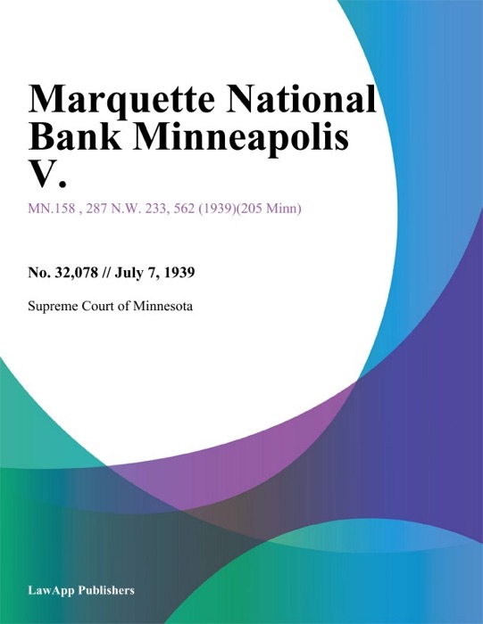 Marquette National Bank Minneapolis V.