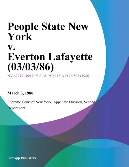 People State New York v. Everton Lafayette