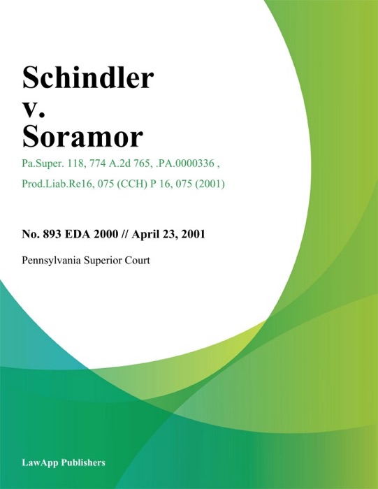 Schindler v. Soramor