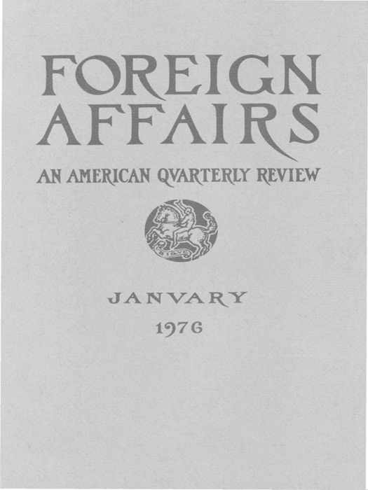 Foreign Affairs - January 1976