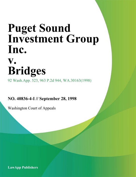 Puget Sound Investment Group Inc. v. Bridges