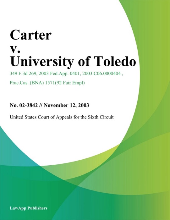 Carter V. University Of Toledo