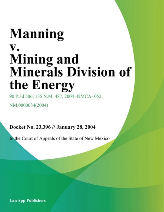 Manning v. Mining and Minerals Division of the Energy