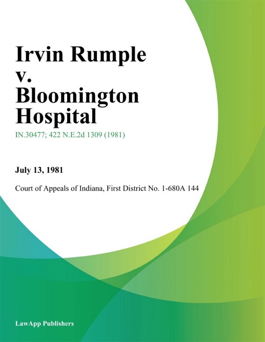Irvin Rumple v. Bloomington Hospital