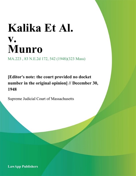 Kalika Et Al. v. Munro